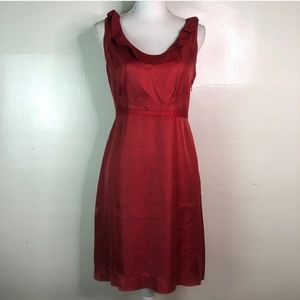 Anthropologie Moulinette Soeurs Red Silk Dress 6